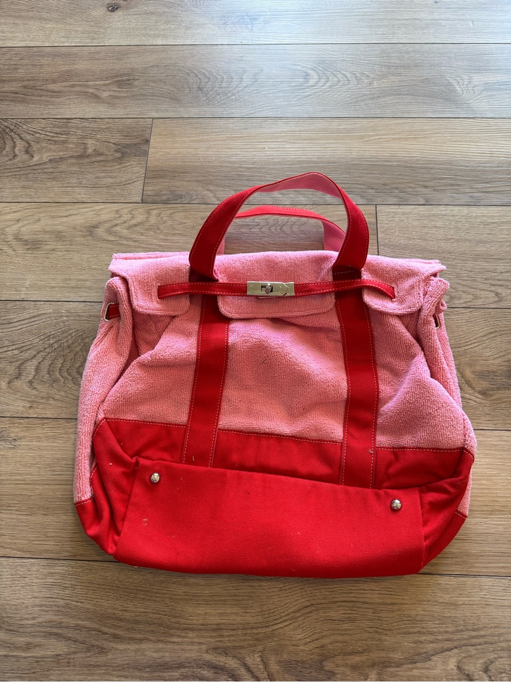 pink and red bag